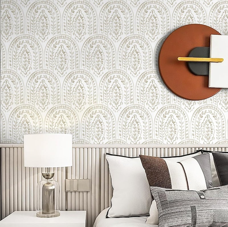 EeeComing Boho Peel and Stick Wallpaper Modern Wall Paper Peel and Stick Removable Contact Paper Self Adhesive Wallpaper for Bedroom and Bathroom Cabinet Shelf Liner Vinyl 393.7 "x17.3 - Image 5